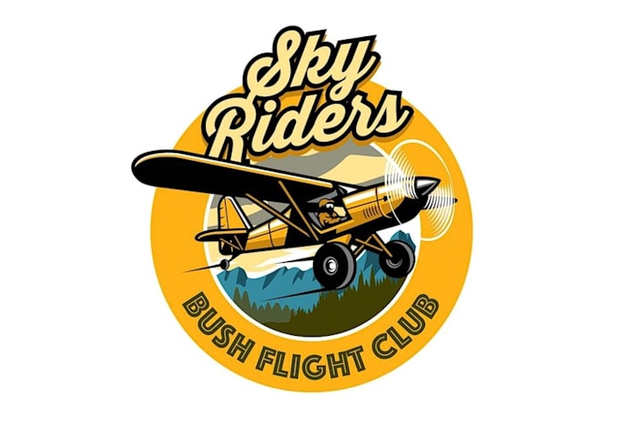 design professional aviation, airplane logo badge patch