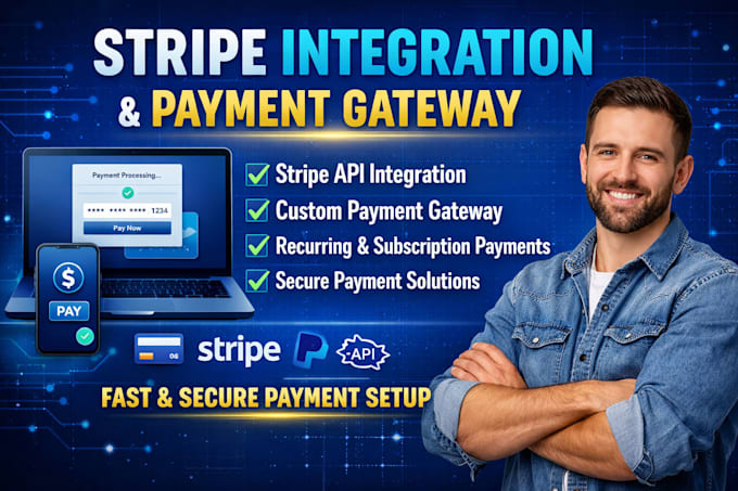 Do stripe integration and payment gateway api integration for your ...