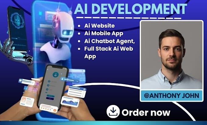 develop ai chatbot mobile app, ai website and custom ai agent using llm