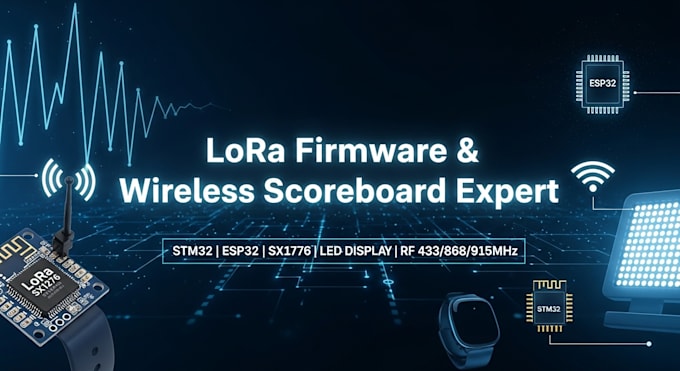 develop lora watch firmware and rf, led scoreboard controller lora with sx1276