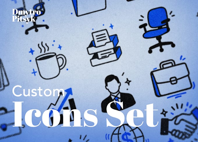 design a unique icon pack UI, web, saas with source files
