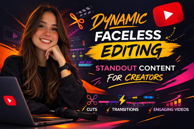 be your faceless youtube video editor content creation