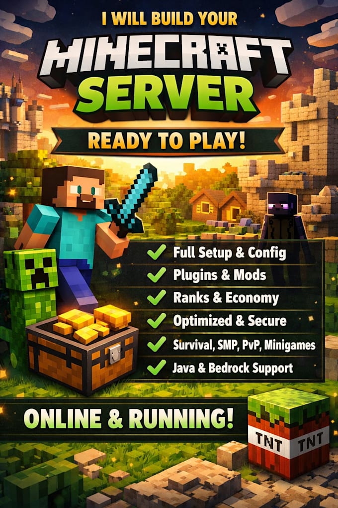 develop a minecraft server for you