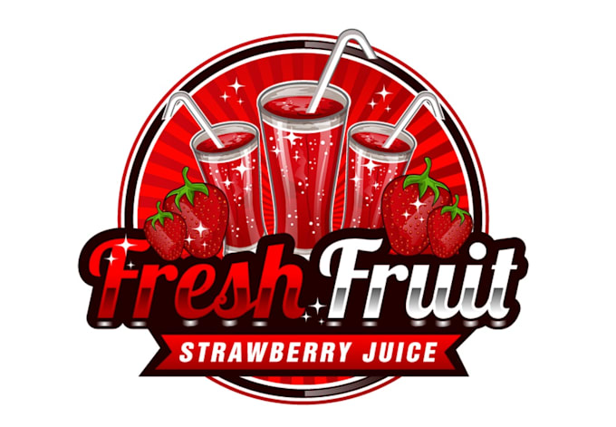 create creative and good looking strawberry logo design