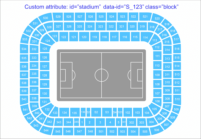 create seating chart for stadium arena theatre customize