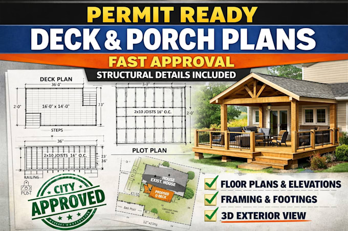 Design permit ready deck and porch drawing sets that get approved fast ...