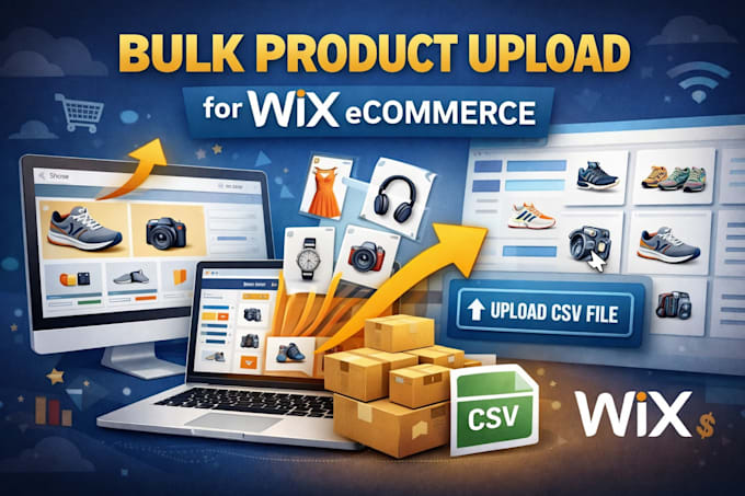 bulk product upload for wix ecommerce website