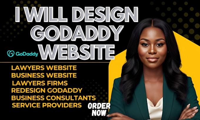 design godaddy website, redesign godaddy website for hair salons, hair product