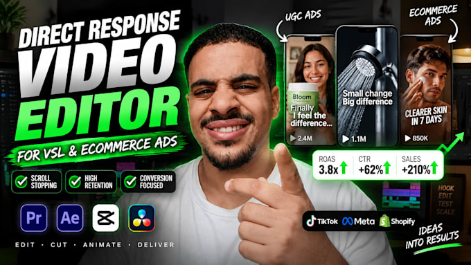 edit high converting video ads for meta and tiktok