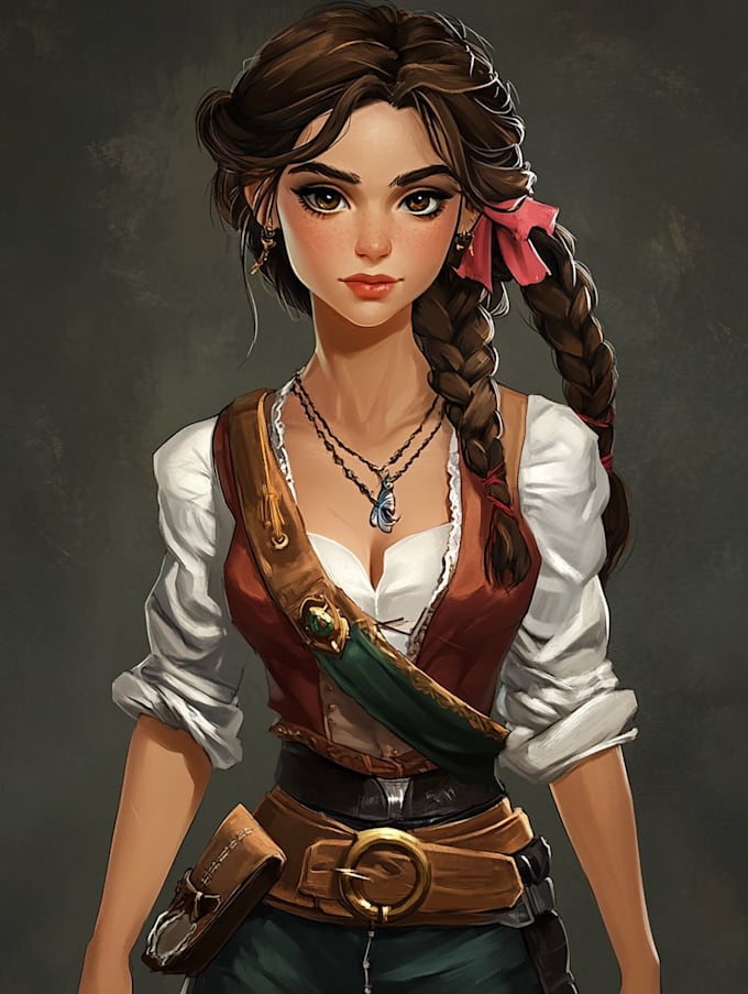 do a 2d character design and concept art for your game