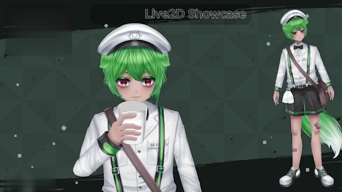 vtuber model, 2d vtuber model, live 2d vtuber model, live2d model vtuber rigging