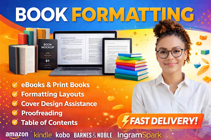 book formatting, book layout design, paperback and amazon KDP book format