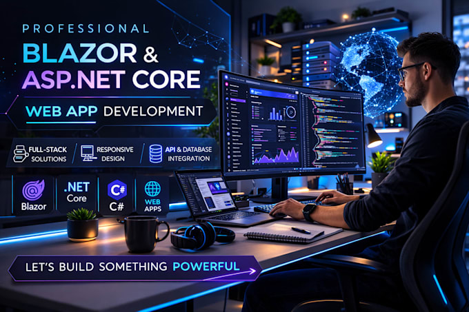 be your full stack blazor, asp net core mvc, angular web developer, ai dev