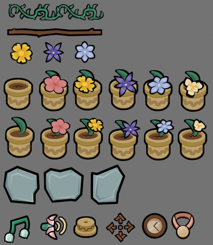 draw custom UI button packs for video game UI