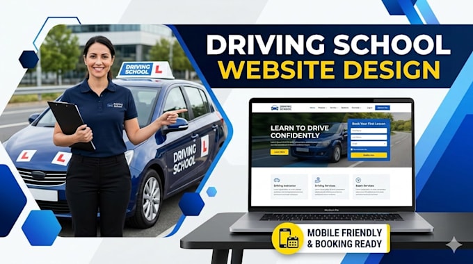 design a professional driving school or instructor website