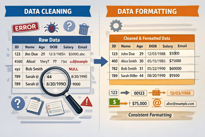 clean and format excel data