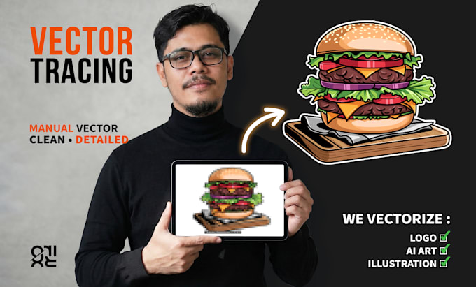 vectorize, redraw, and convert your logo, image or ai art to vector
