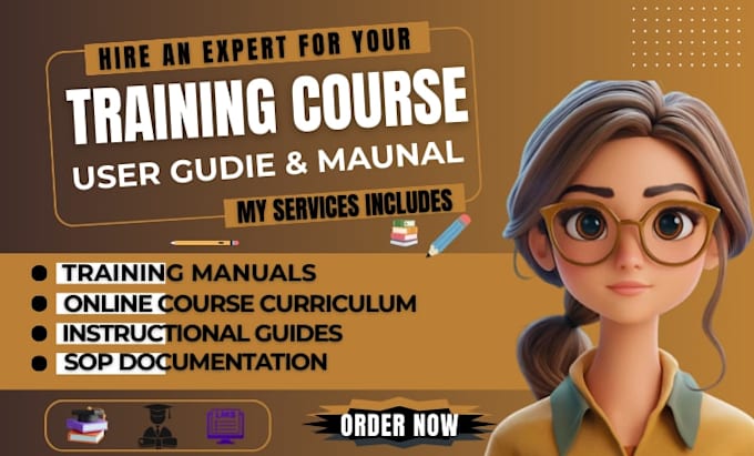 create training manual, online course, training course, user manual, worksheet