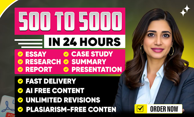 do essay writing, research, summary, 2000 words essay writing and editing