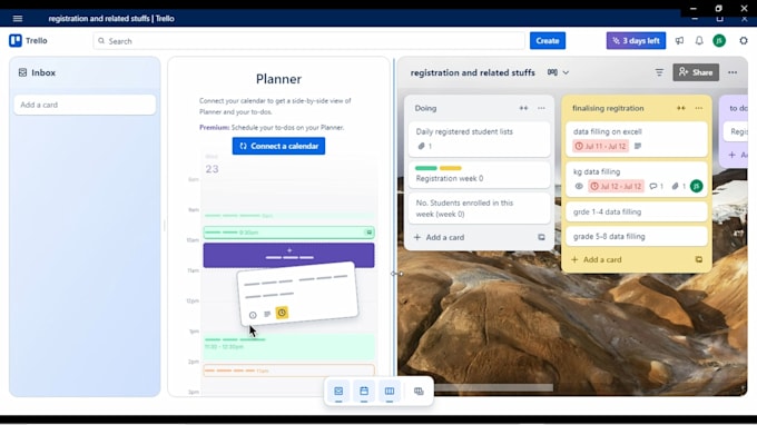 create post cards with deadline inside a trello