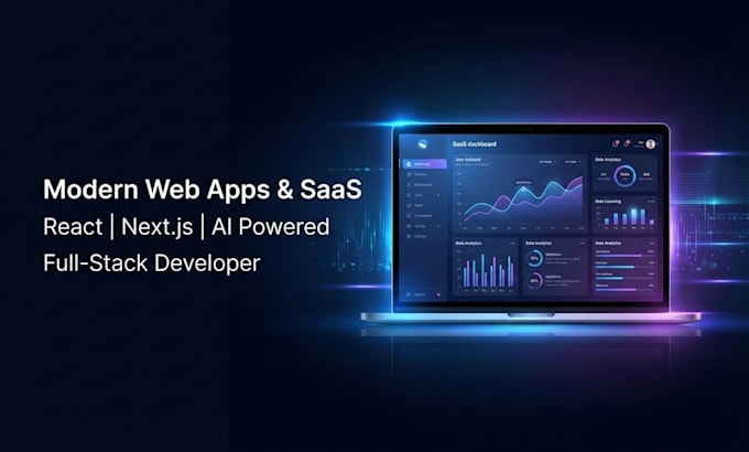 Build a modern ai powered saas dashboard landing page or web app by ...