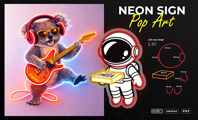 neon and pop art signage design
