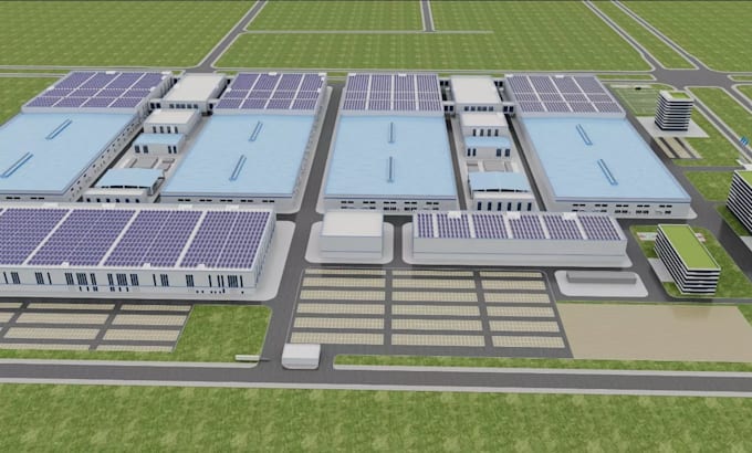 Revamp industrial factory park,modular building design,warehouse ...