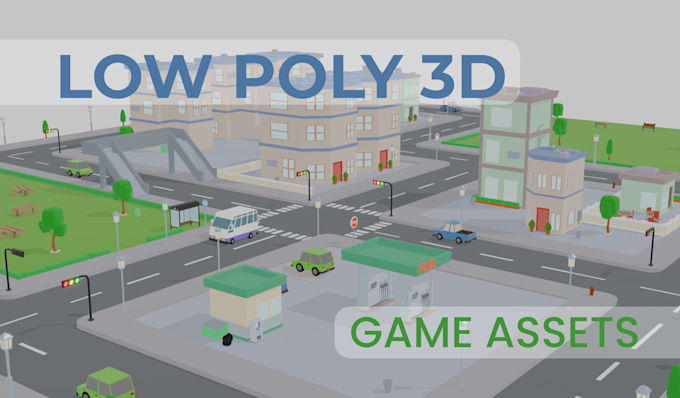 3d low poly assets optimized for mobile games