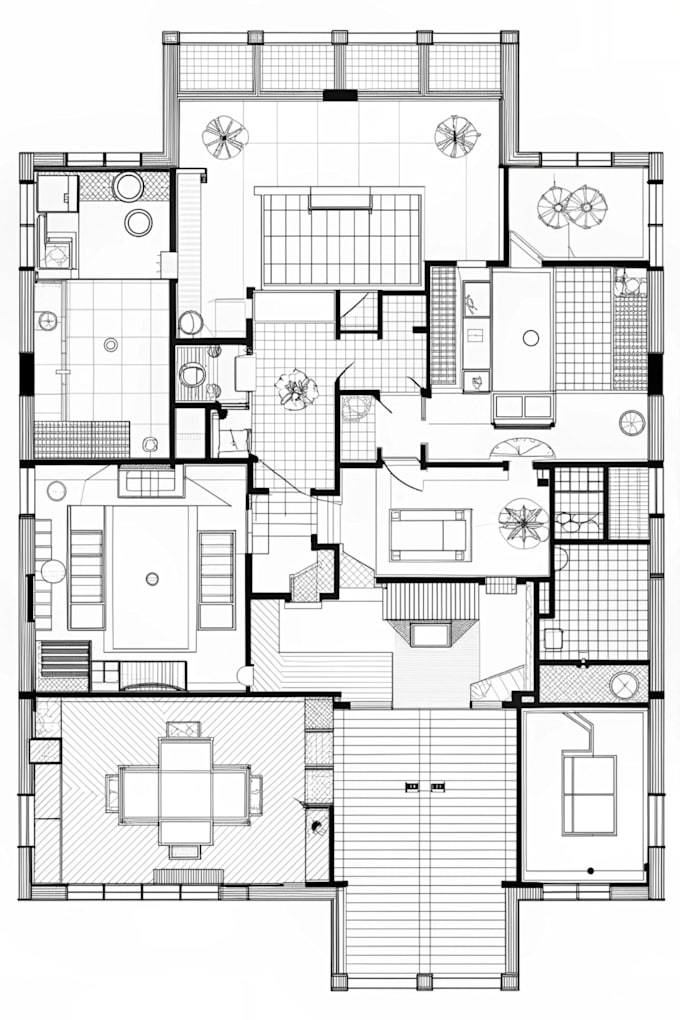 Draft 2d architectural floor plans, elevation in autocad by Aleena ...