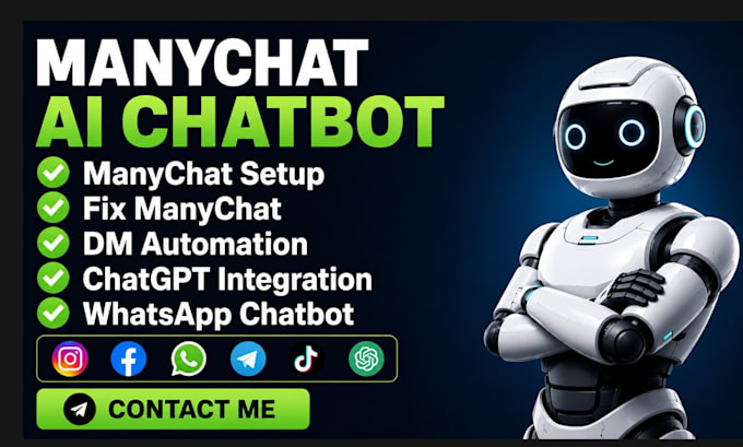 manychat ai chatbot, fix manychat, whatsapp chatbot, instagram, facebook chatbot