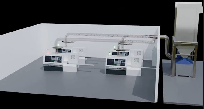 create 3d construction animation heavy machinery and engineering workflow