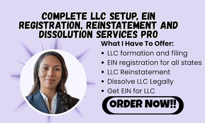 do complete llc setup, ein registration, reinstatement and dissolution services
