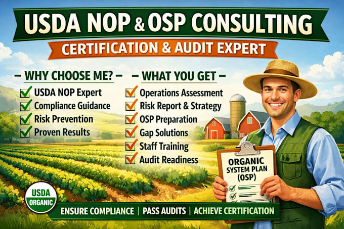 write your usda organic system plan OSP and prepare for audits