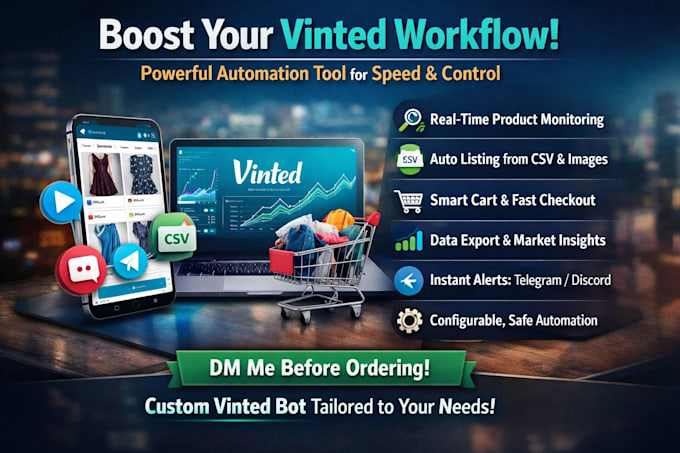 build a vinted scaping bot and listing and automation tool