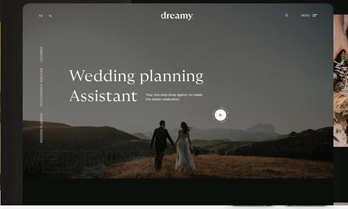 design wix wedding planning website event coordination website ceremony service