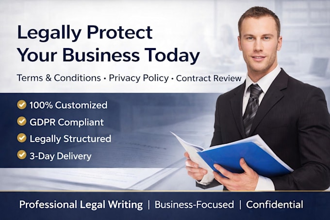 draft terms and conditions, privacy policy and  other docs for your website