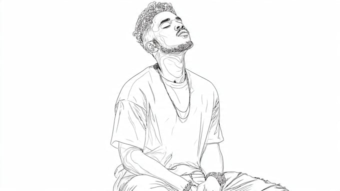 create vector line art illustration