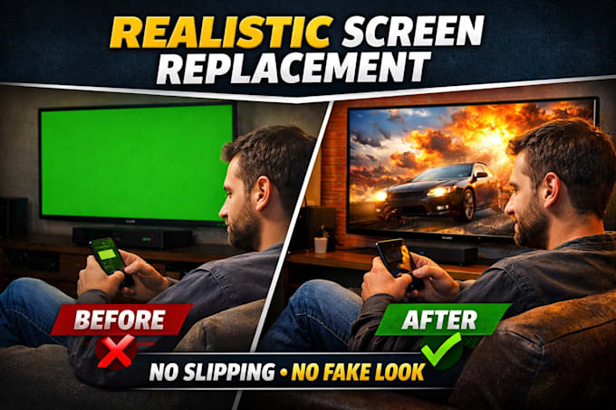 do realistic screen replacement and motion tracking for videos