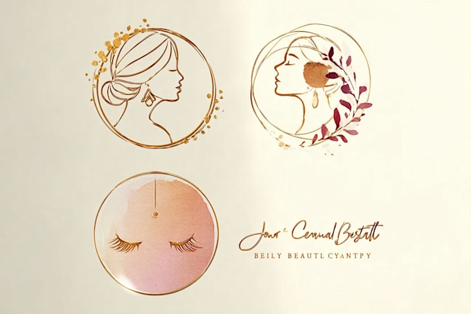 do modern and feminine beauty and beauty salon glitter logo