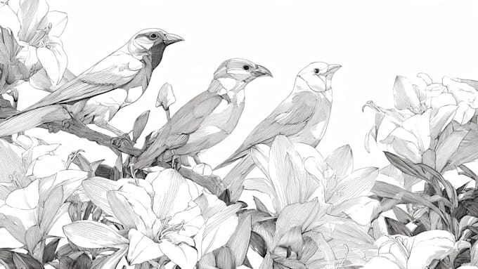 draw vector line art illustration