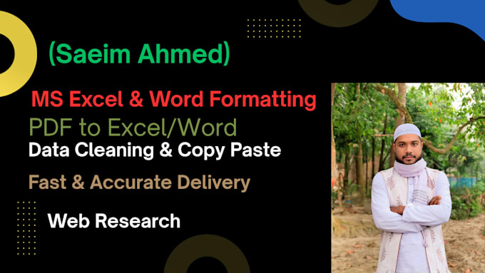 data entry, ms excel and ms word formatting