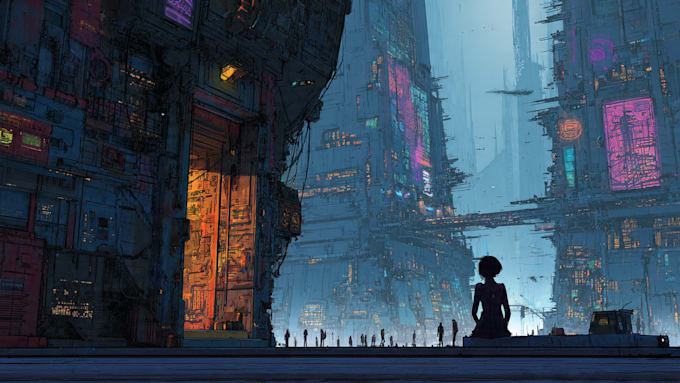create cyberpunk character art