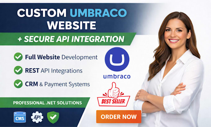 build custom umbraco website with secure API integration umbraco cms development