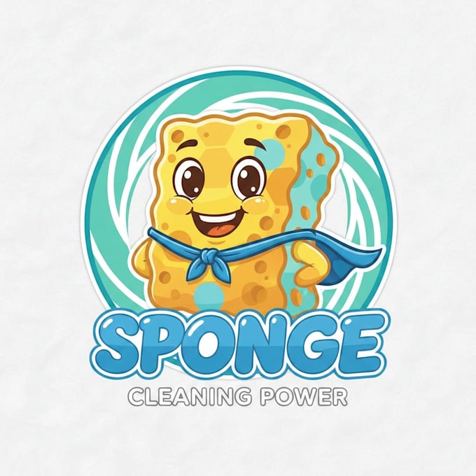 design a unique and eye catching sponge brand logo