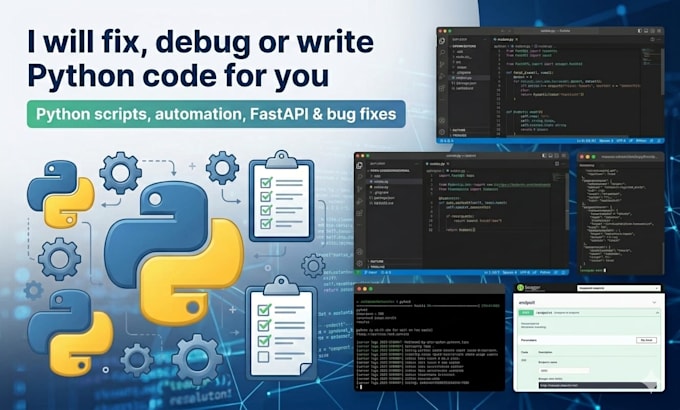 fix or debug your python code and scripts