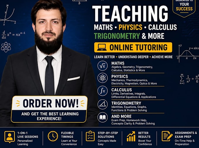 teach you physics and mathematics professionally
