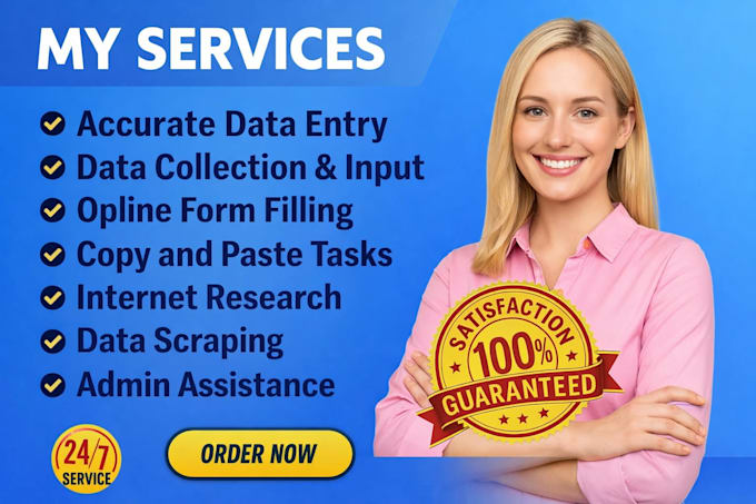 be your reliable data entry assistant CRM, excel, shopify and web research