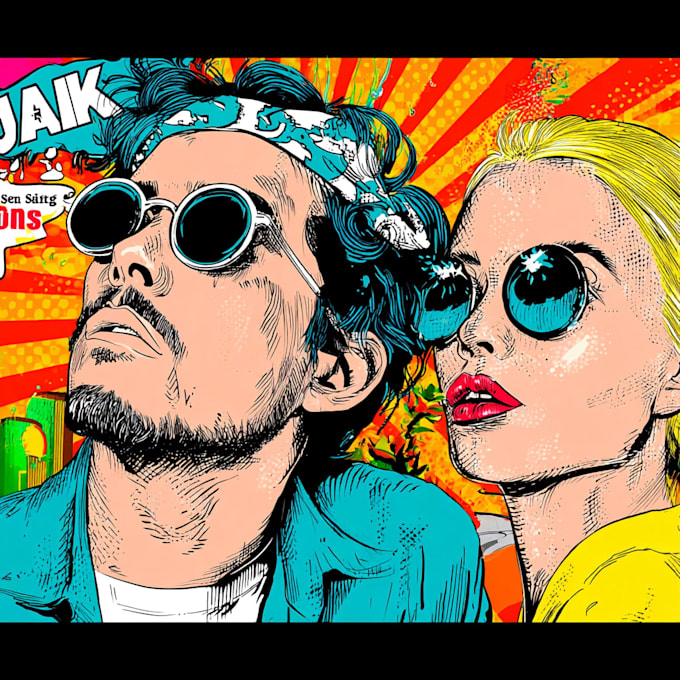 create a unique street pop art illustration