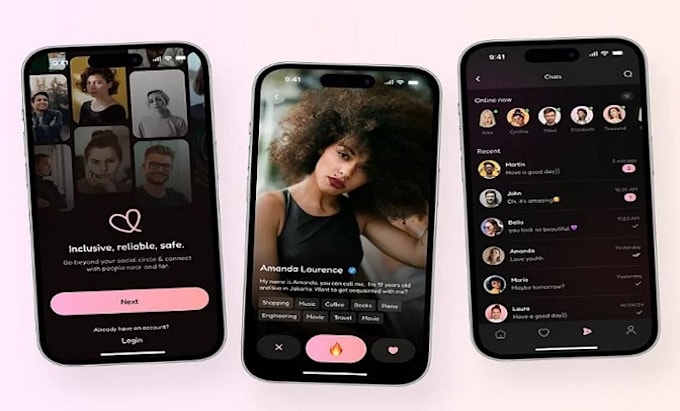 develop dating app, tinder clone app, dating website, social media app
