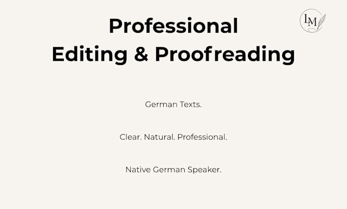 do professional editing and proofreading for german texts